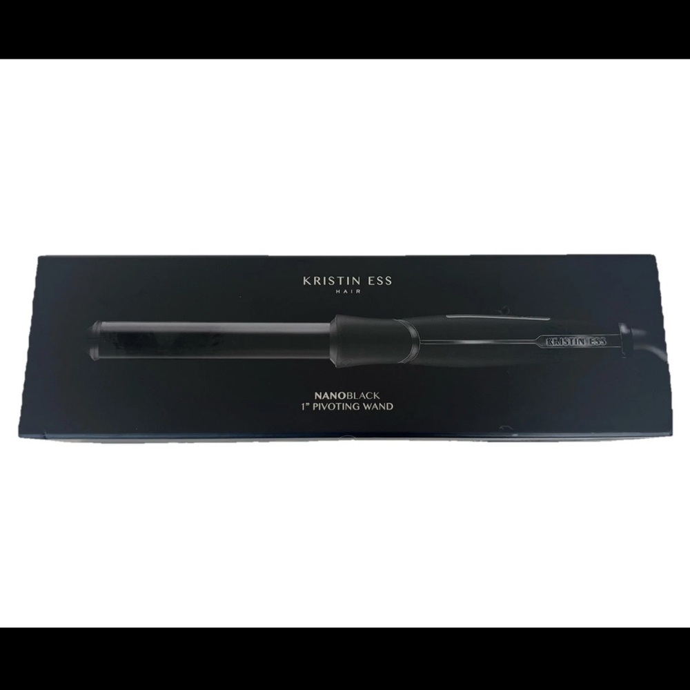 Kristin Ess‎ NanoBlack 1” Ceramic Pivot Rotating Curling Wand – NEW